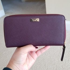 Kate Spade Laurel Way Wallet MAHOGANY NWT